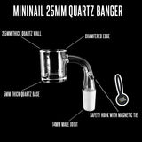 ENail Kit / Quartz Banger / Glass Bubble Cap & Shovel | MININAIL