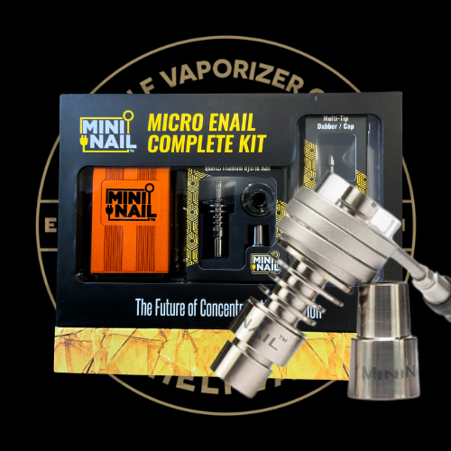 ENail Kit • Quartz Hybrid Titanium • Orange Controller • Multi-Tip Dabber Cap | MININAIL